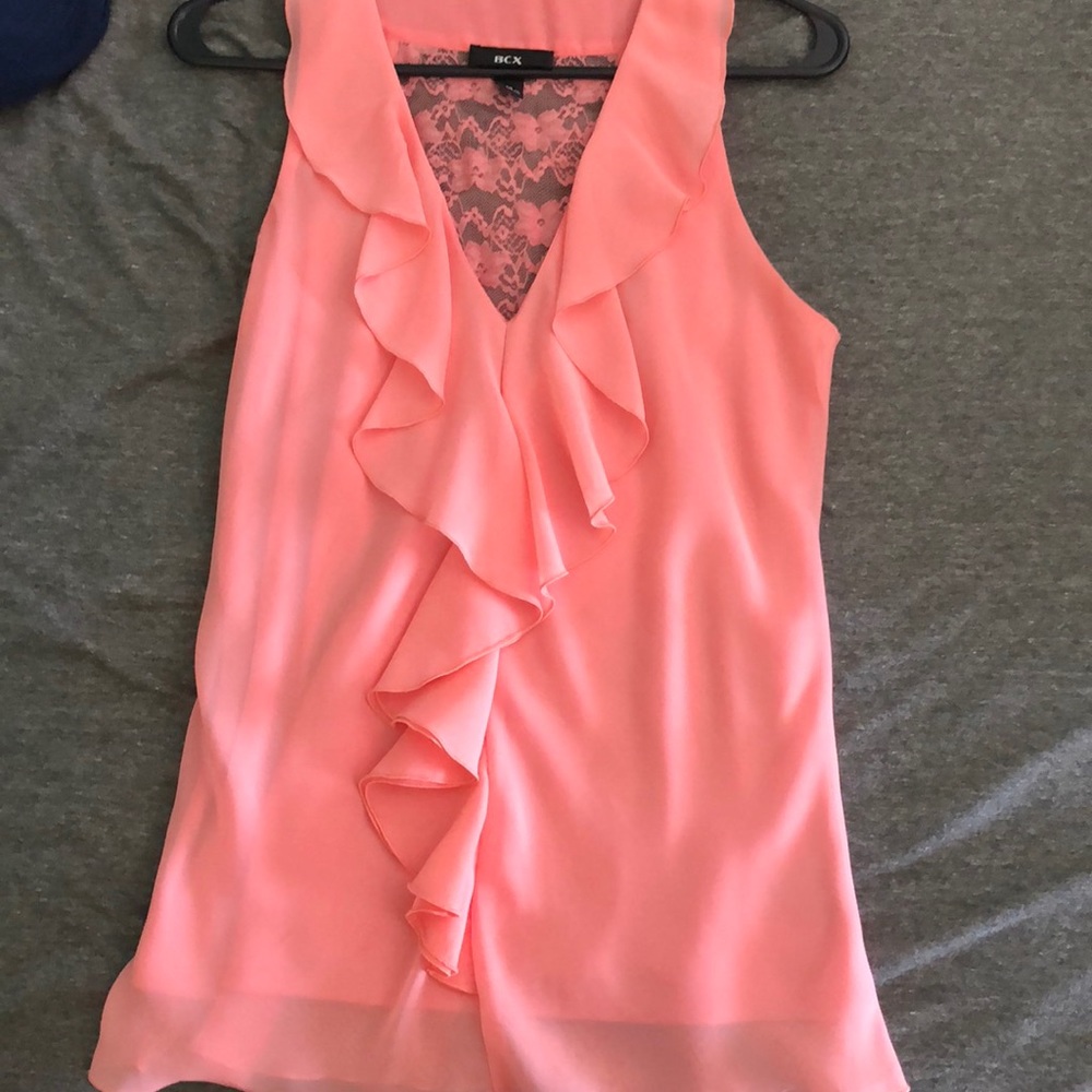 Ruffled Tank Top with Lace back